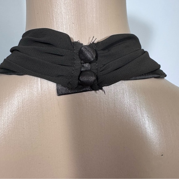 Vintage Womens Y2K Brown Babydoll Halter Neck Dress Size 8 Fairy Whimsical - Picture 6 of 8